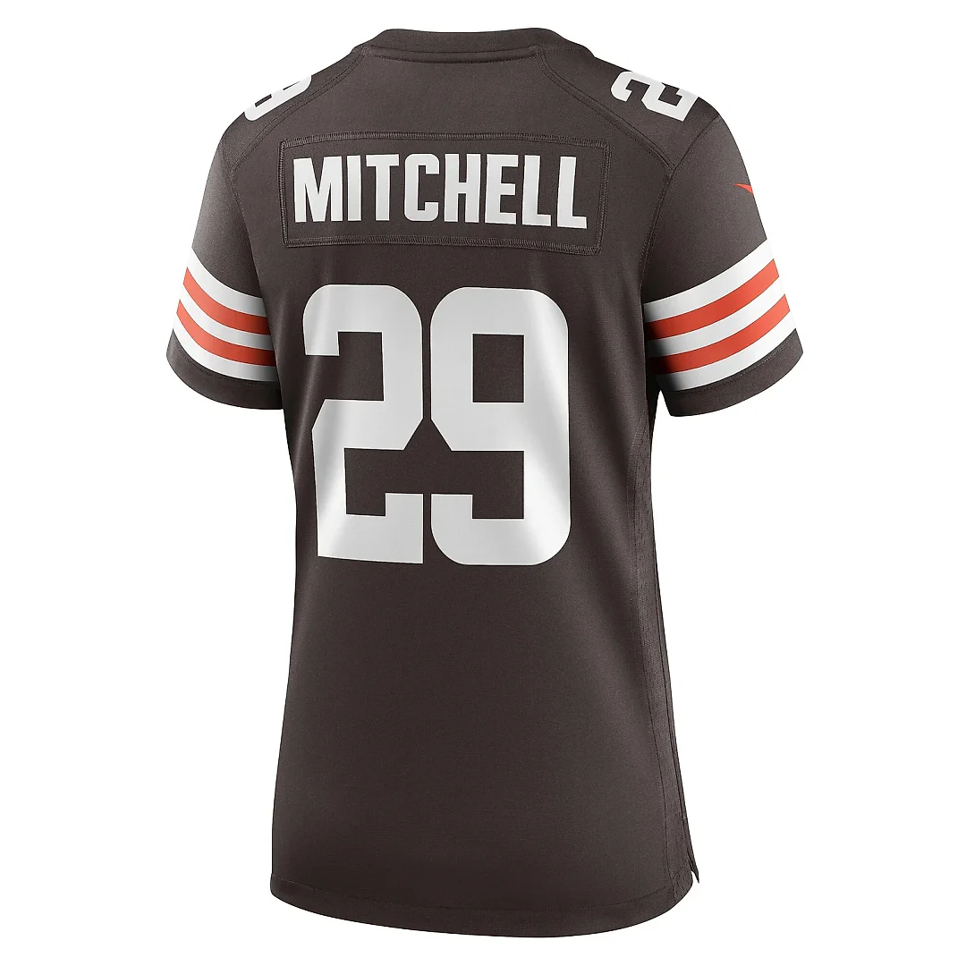 Zennovawear Women's Cleveland Browns Cameron Mitchell Brown Team Game Jersey