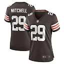 Zennovawear Women's Cleveland Browns Cameron Mitchell Brown Team Game Jersey
