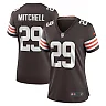Zennovawear Women's Cleveland Browns Cameron Mitchell Brown Team Game Jersey