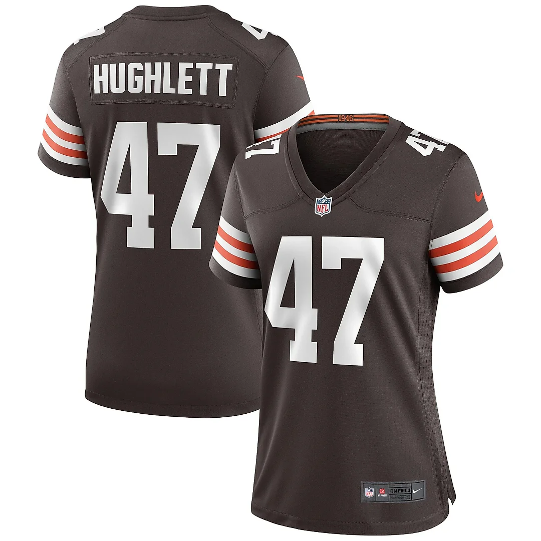 Zennovawear Women's Cleveland Browns Charley Hughlett Brown Game Jersey