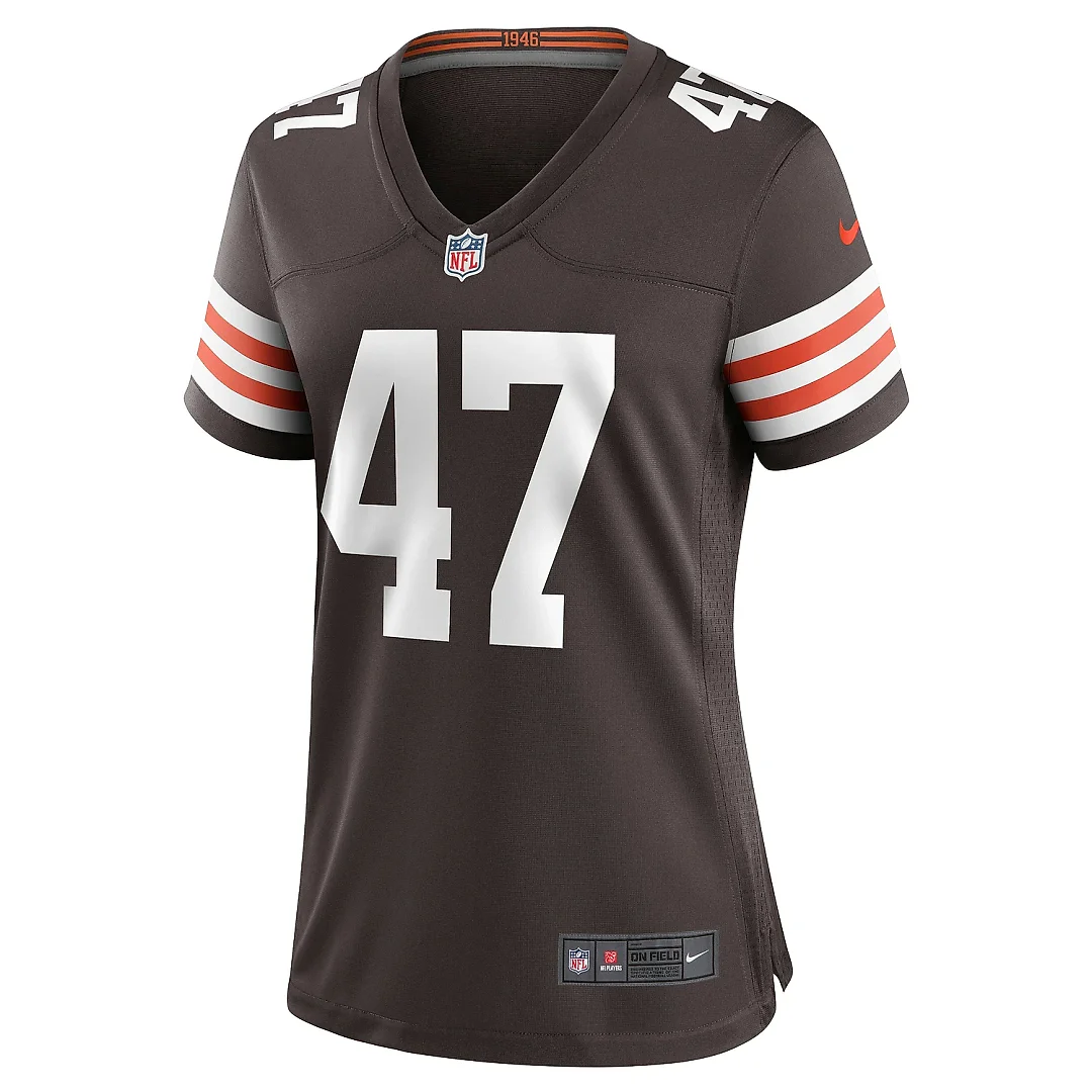 Zennovawear Women's Cleveland Browns Charley Hughlett Brown Game Jersey