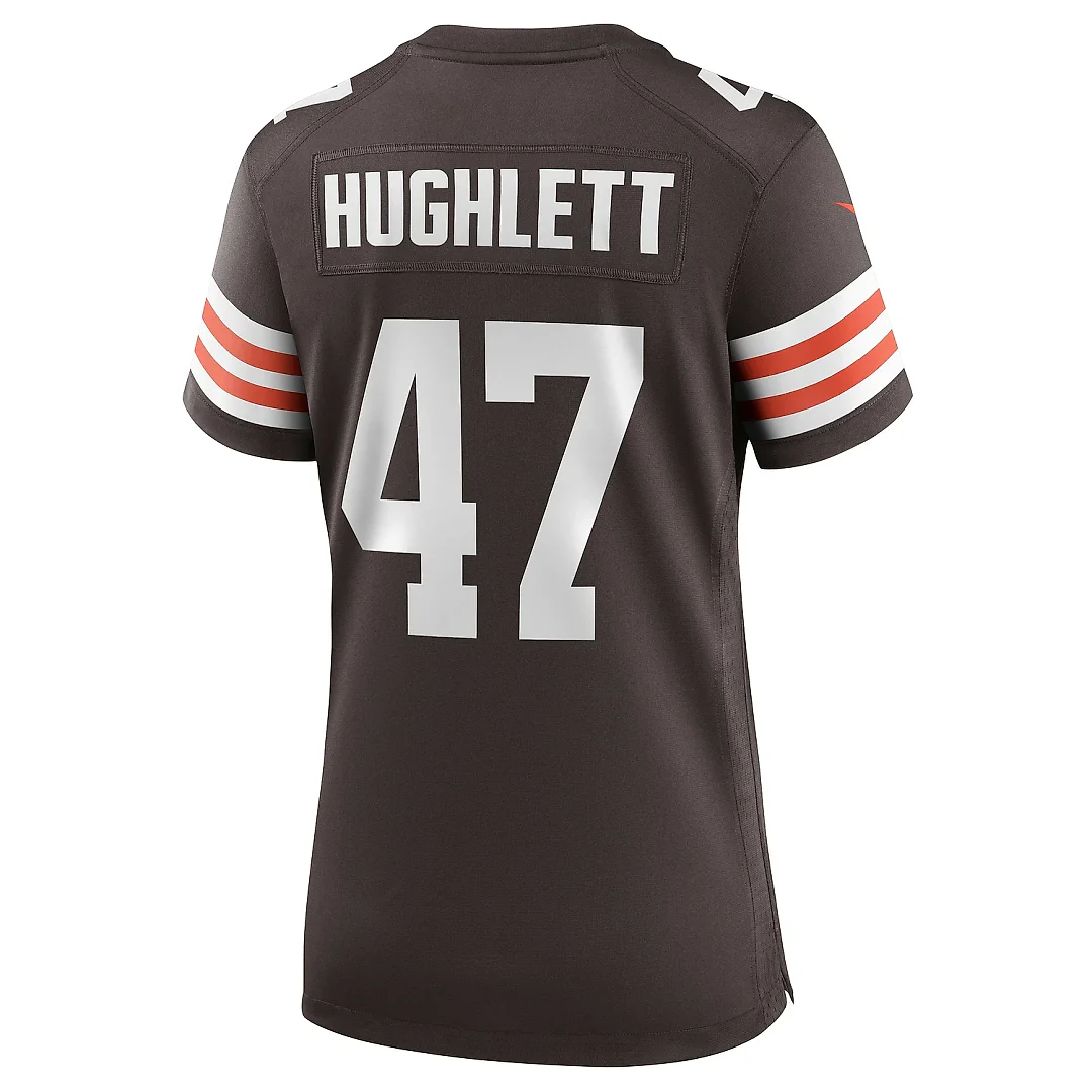 Zennovawear Women's Cleveland Browns Charley Hughlett Brown Game Jersey