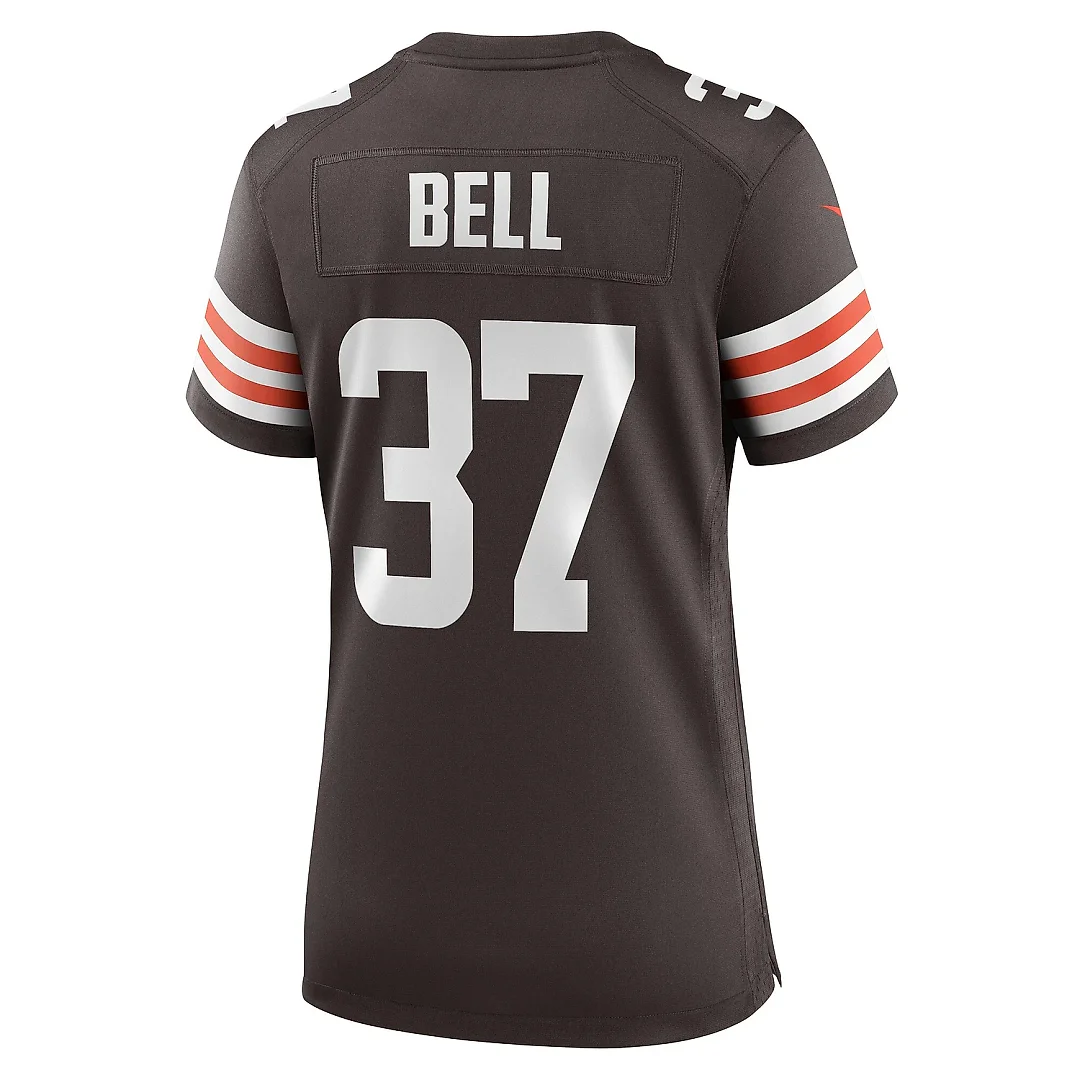 Zennovawear Women's Cleveland Browns D'Anthony Bell Brown Game Player Jersey