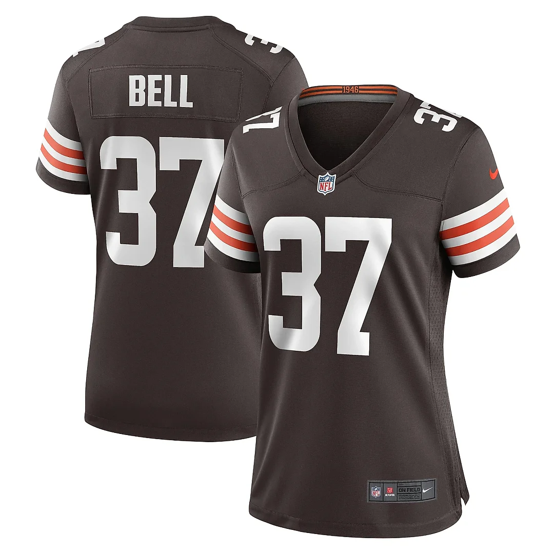 Zennovawear Women's Cleveland Browns D'Anthony Bell Brown Game Player Jersey