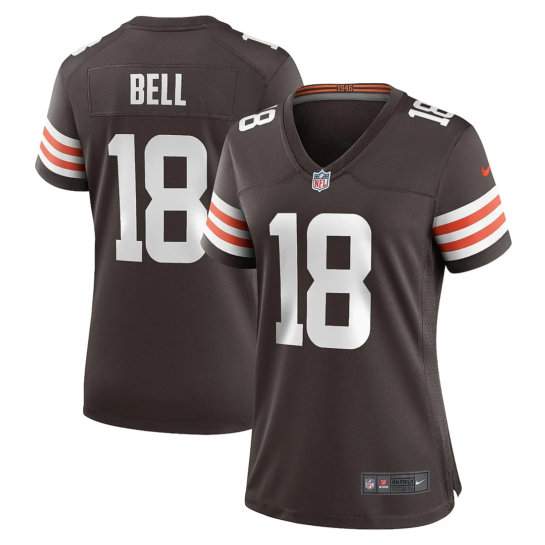 Zennovawear Women's Cleveland Browns David Bell Brown Game Jersey