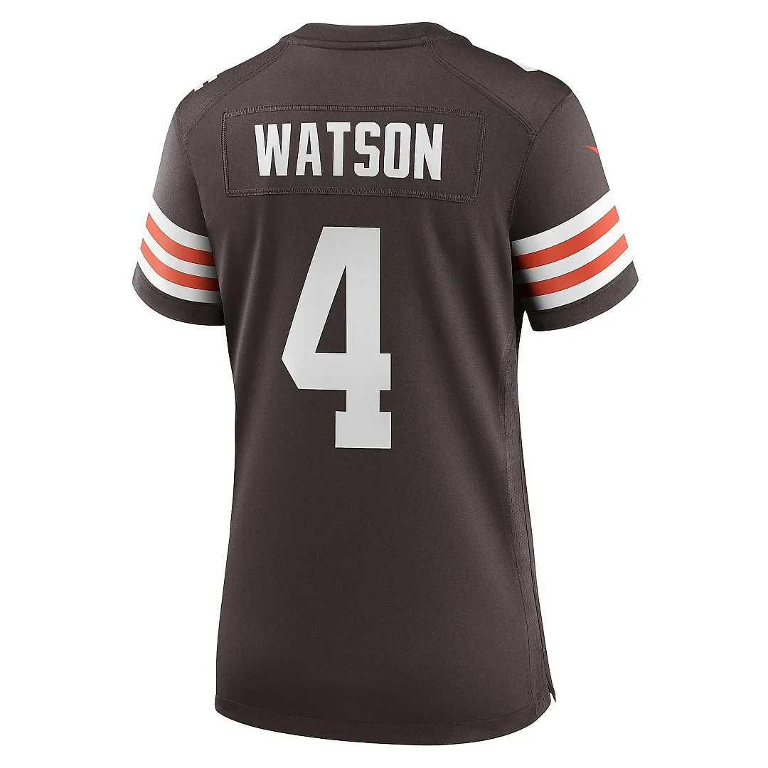 Zennovawear Women's Cleveland Browns Deshaun Watson Brown Player Jersey