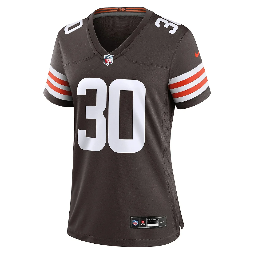 Zennovawear Women's Cleveland Browns Devin Bush Brown Game Jersey