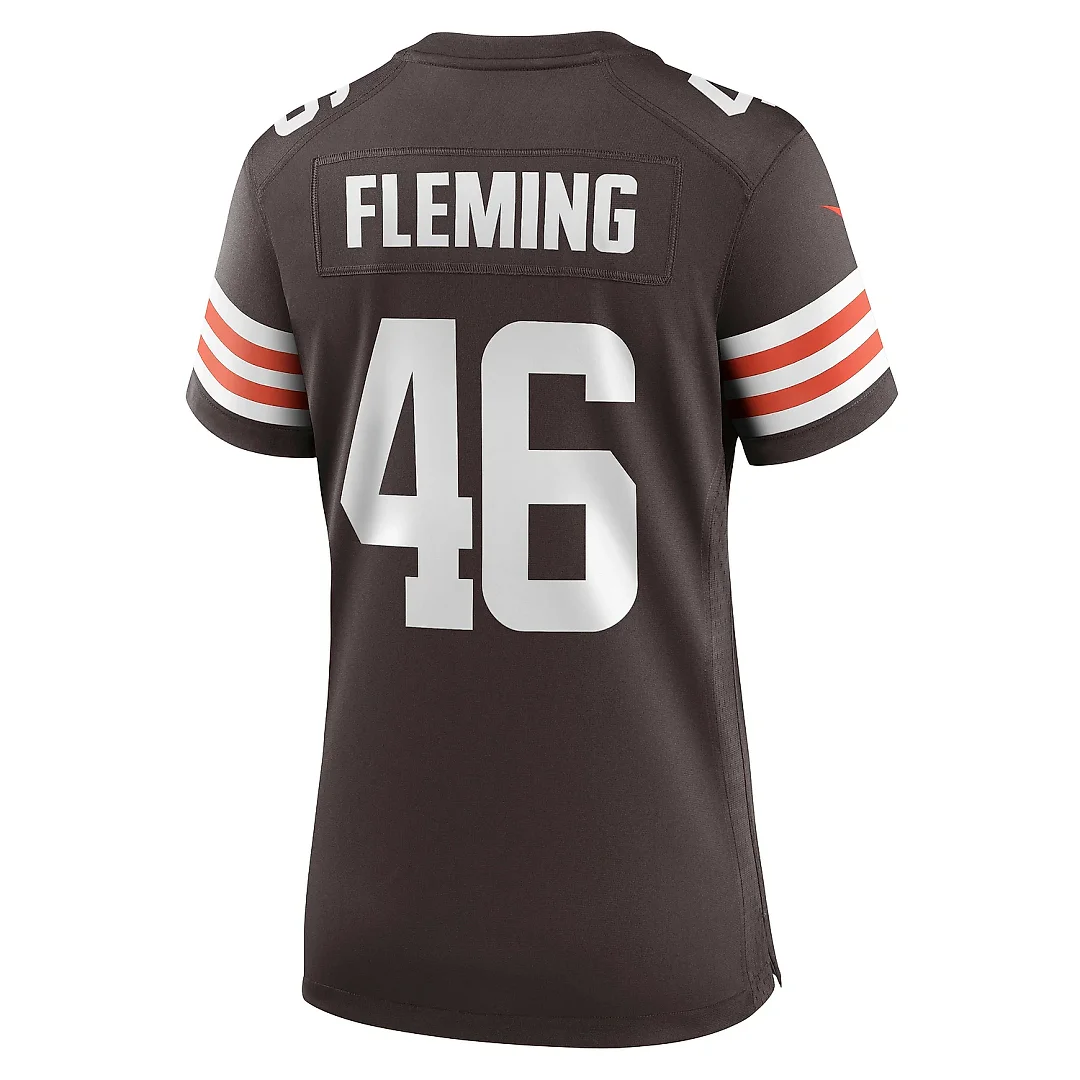 Zennovawear Women's Cleveland Browns Don Fleming Brown Retired Player Jersey