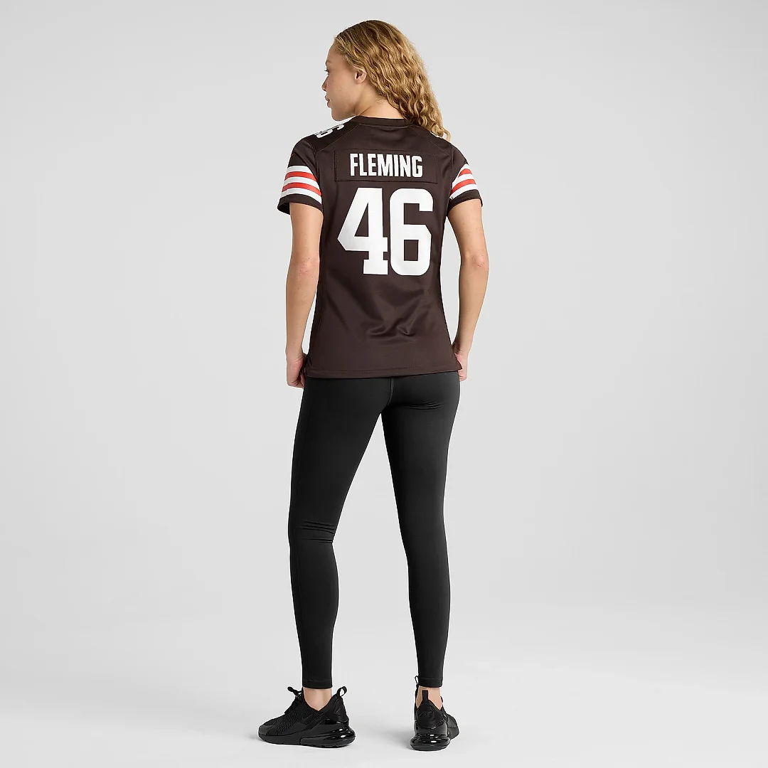 Zennovawear Women's Cleveland Browns Don Fleming Brown Retired Player Jersey