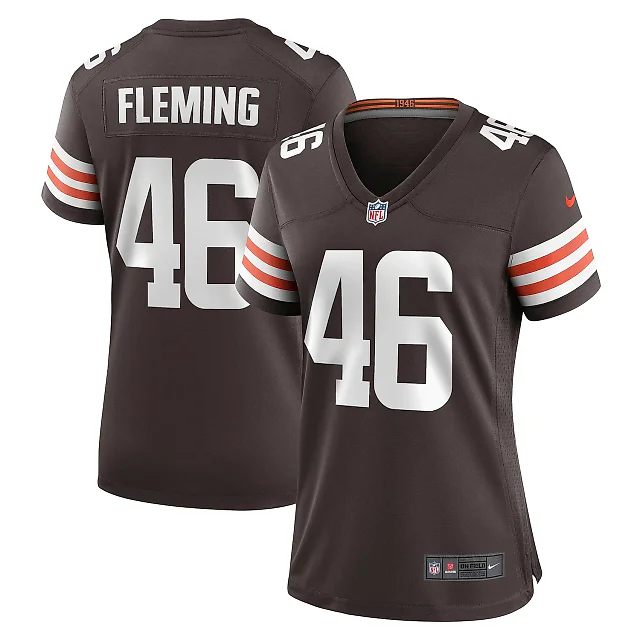 Zennovawear Women's Cleveland Browns Don Fleming Brown Retired Player Jersey