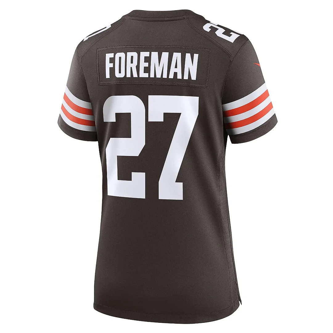 Zennovawear Women's Cleveland Browns D'Onta Foreman Brown Game Jersey