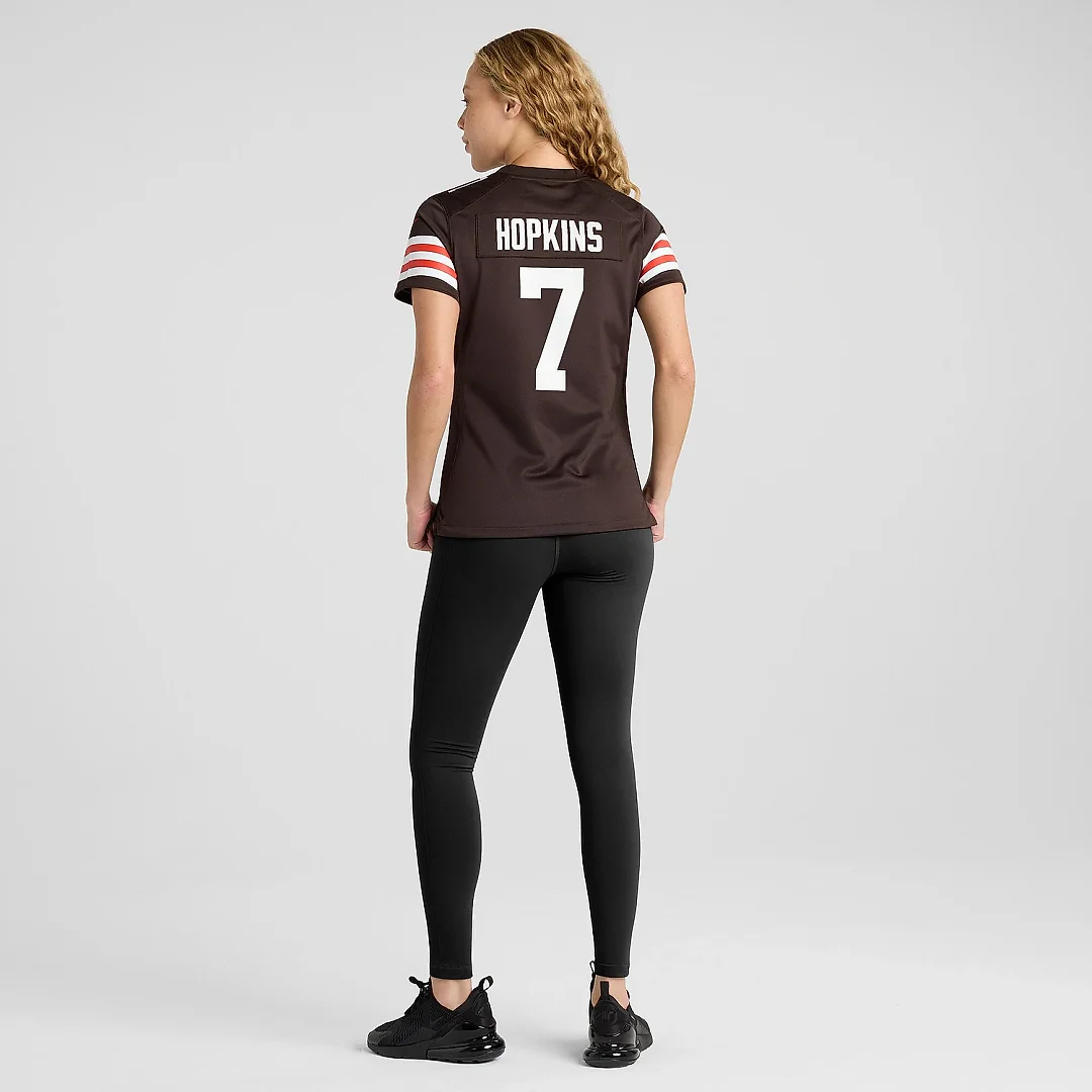 Zennovawear Women's Cleveland Browns Dustin Hopkins Brown Team Game Jersey