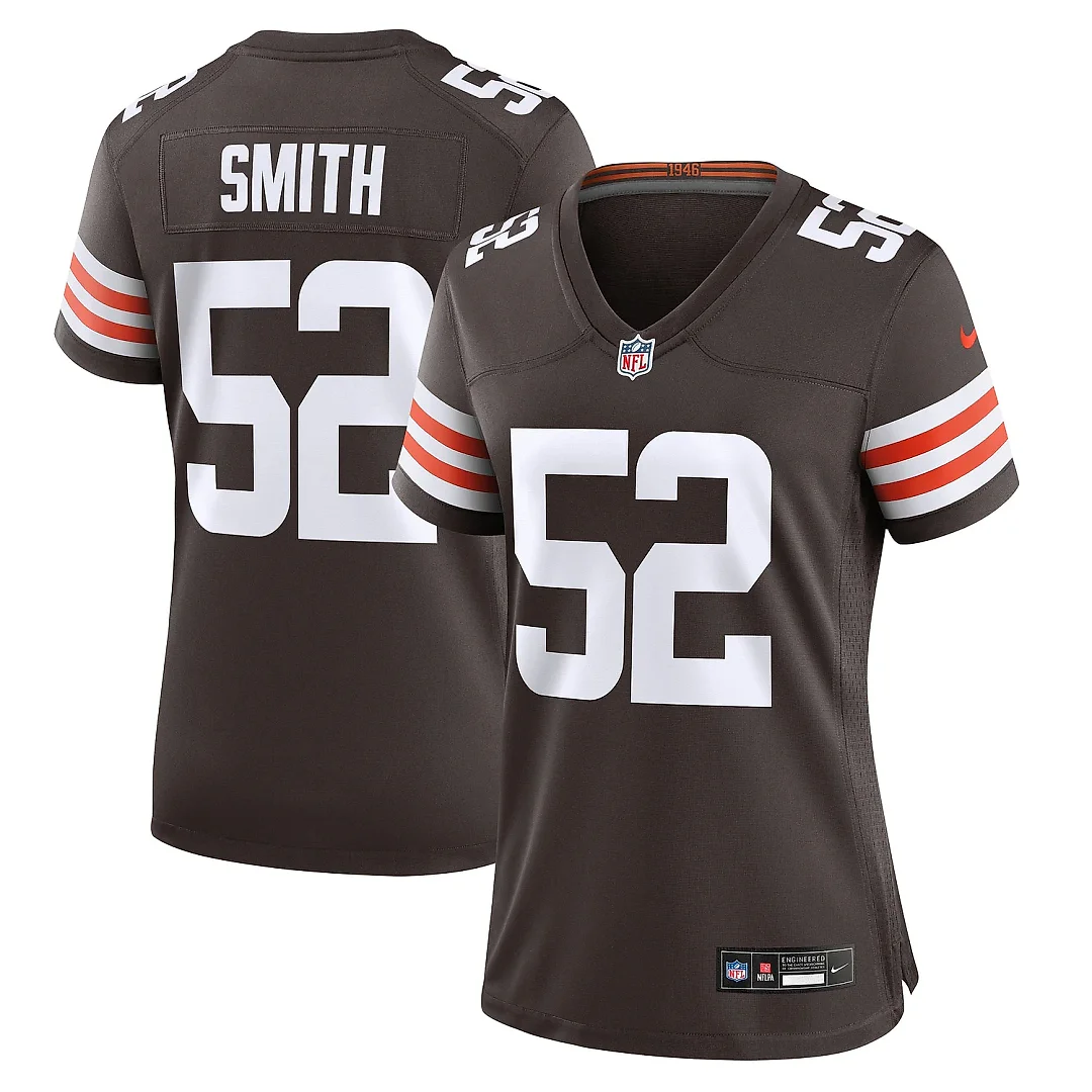 Zennovawear Women's Cleveland Browns Elerson Smith Brown Team Game Jersey