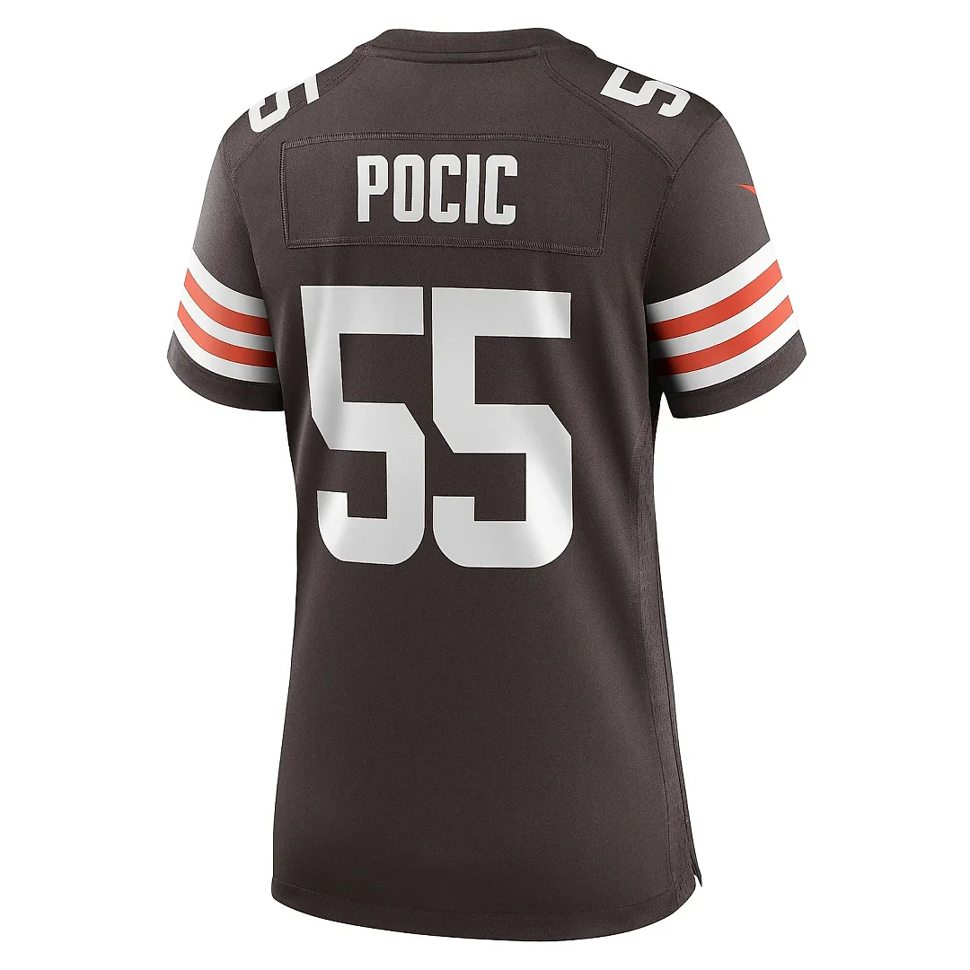 Zennovawear Women's Cleveland Browns Ethan Pocic Brown Game Jersey