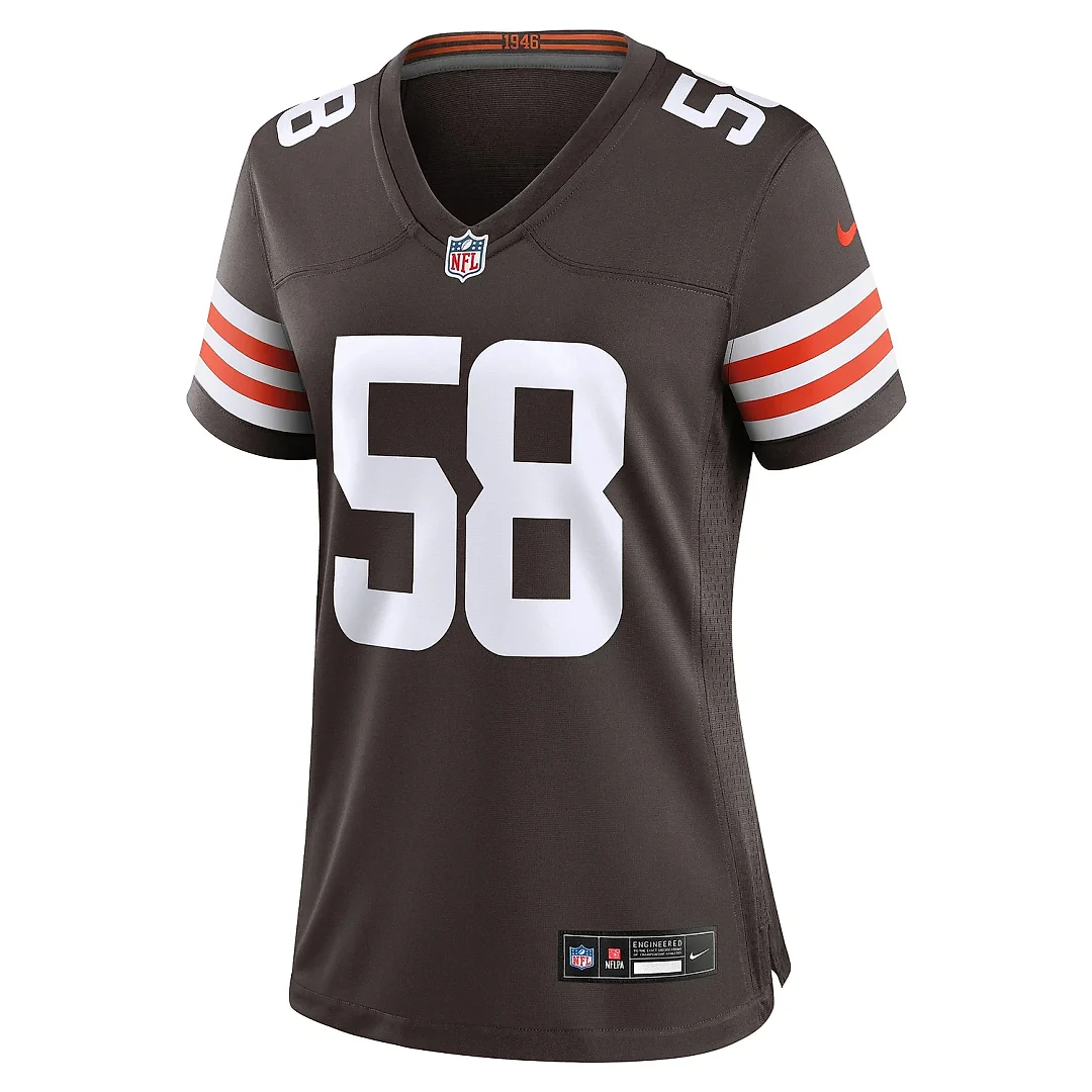Zennovawear Women's Cleveland Browns Hicks Brown Game Jersey