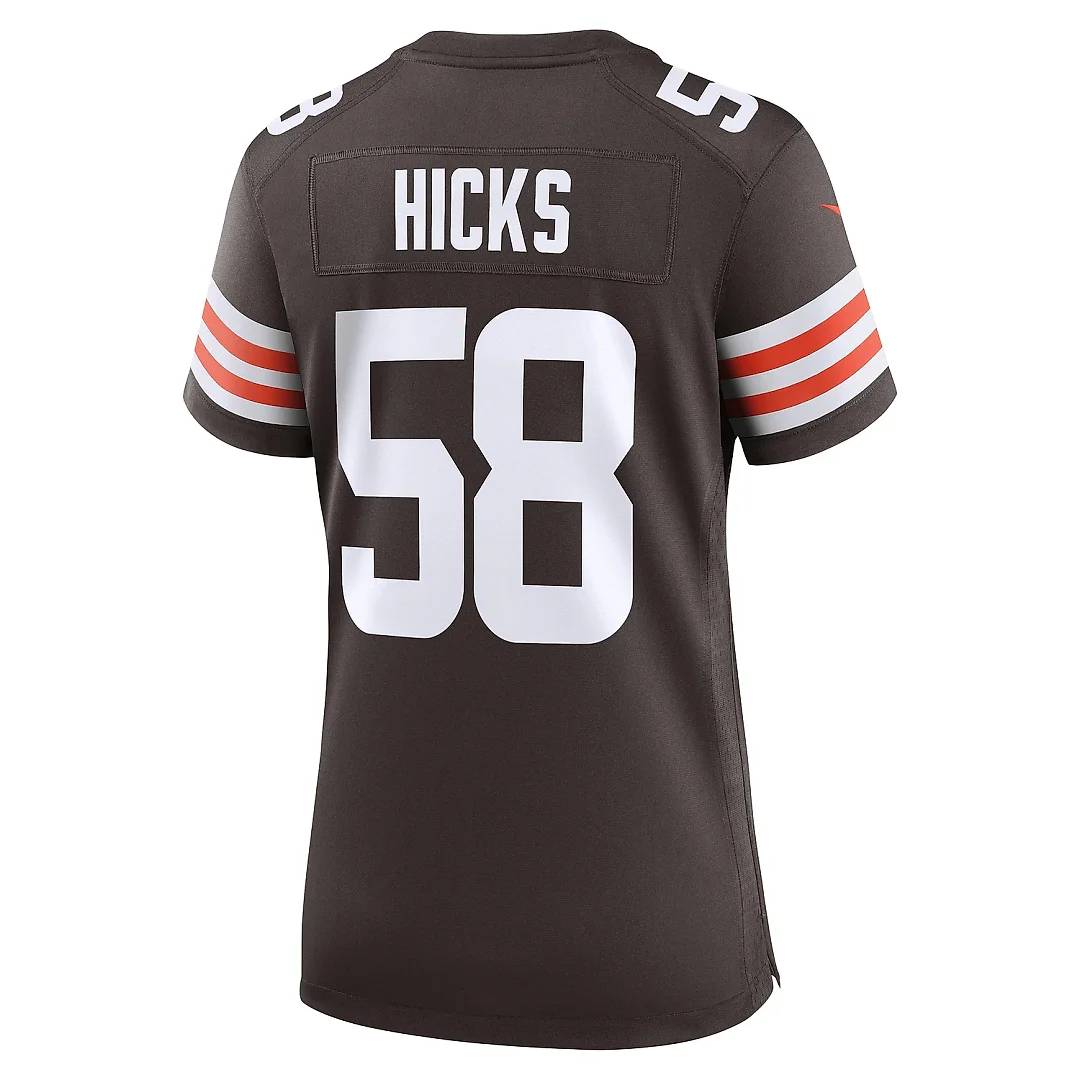 Zennovawear Women's Cleveland Browns Hicks Brown Game Jersey