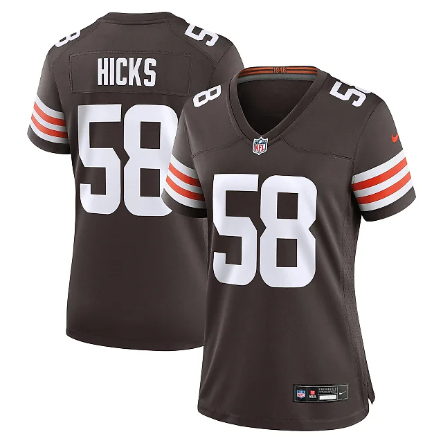Zennovawear Women's Cleveland Browns Hicks Brown Game Jersey