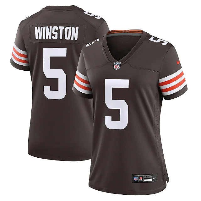 Zennovawear Women's Cleveland Browns Jameis Winston Brown Game Jersey