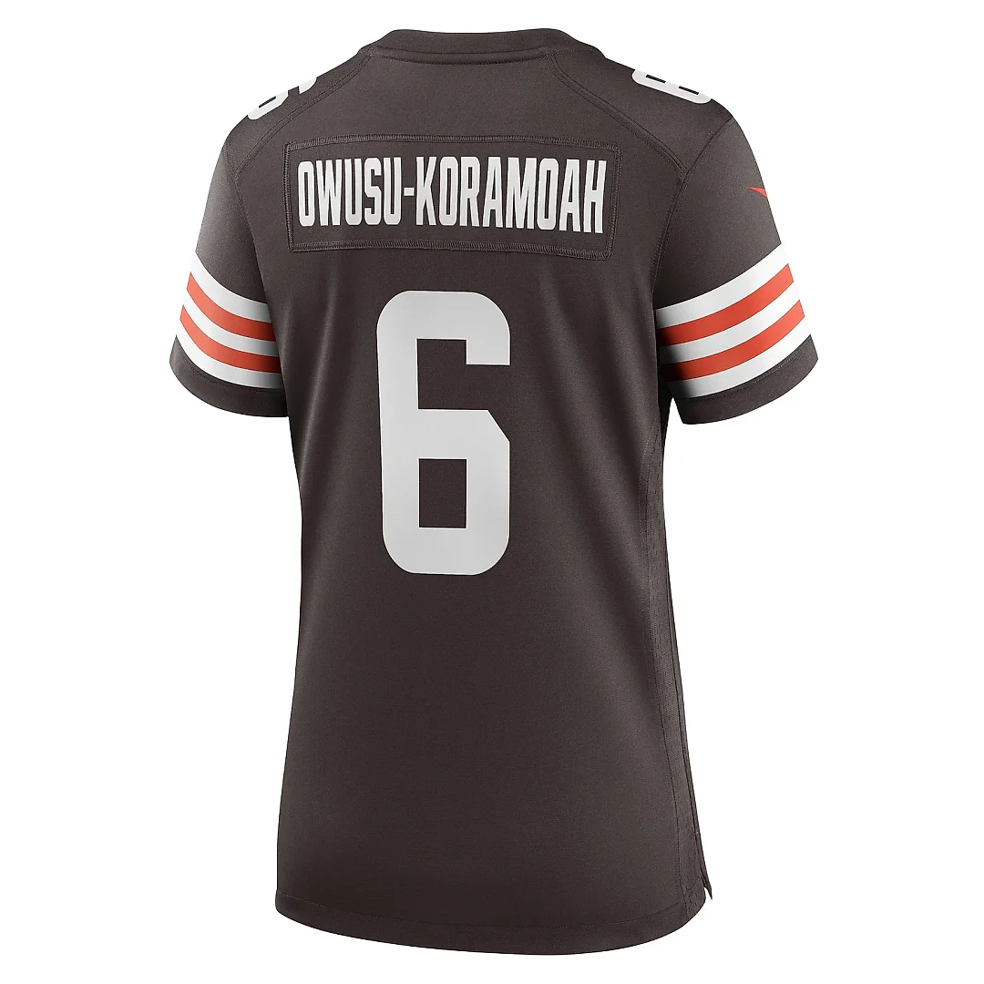 Zennovawear Women's Cleveland Browns Jeremiah Owusu-Koramoah Brown Team Game Jersey
