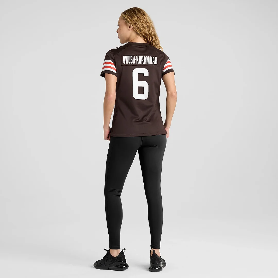Zennovawear Women's Cleveland Browns Jeremiah Owusu-Koramoah Brown Team Game Jersey