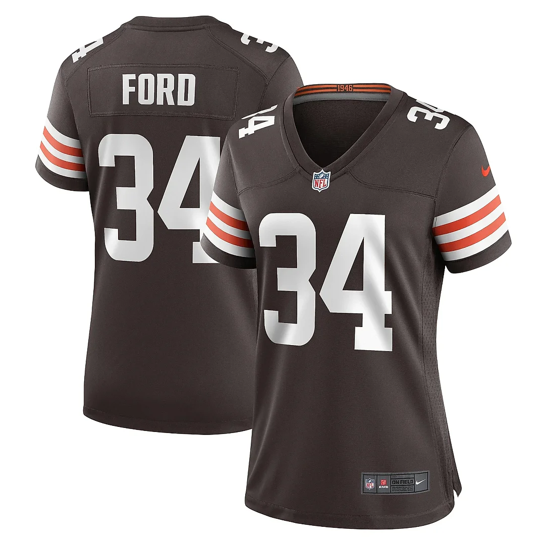 Zennovawear Women's Cleveland Browns Jerome Ford Brown Game Player Jersey