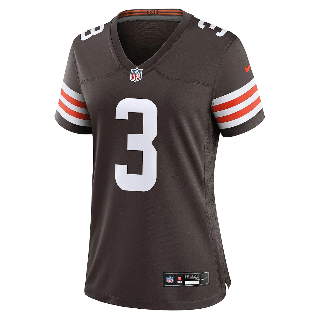 Zennovawear Women's Cleveland Browns Jerry Jeudy Brown Game Jersey