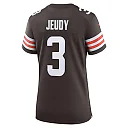 Zennovawear Women's Cleveland Browns Jerry Jeudy Brown Game Jersey