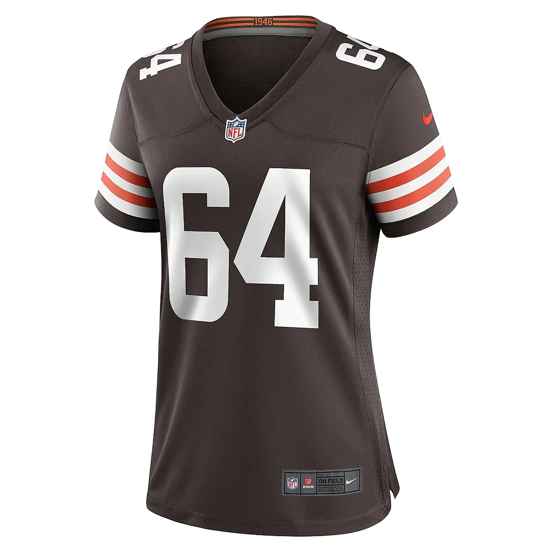 Zennovawear Women's Cleveland Browns Joe DeLamielleure Brown Game Retired Player Jersey