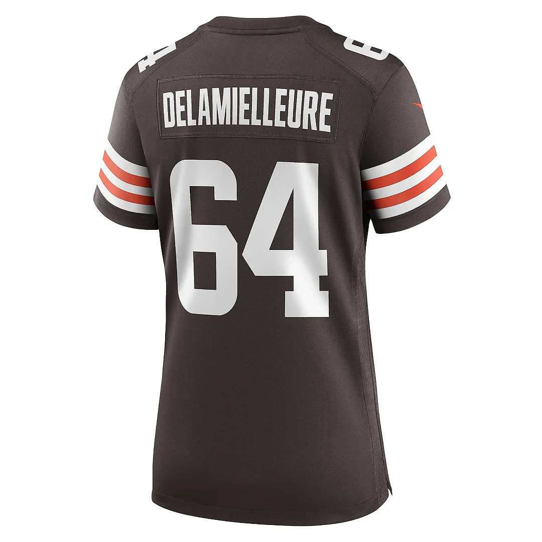 Zennovawear Women's Cleveland Browns Joe DeLamielleure Brown Game Retired Player Jersey