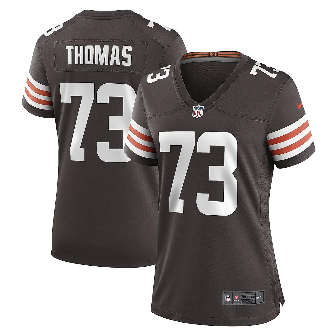 Zennovawear Women's Cleveland Browns Joe Thomas Brown Retired Game Player Jersey