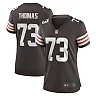 Zennovawear Women's Cleveland Browns Joe Thomas Brown Retired Game Player Jersey