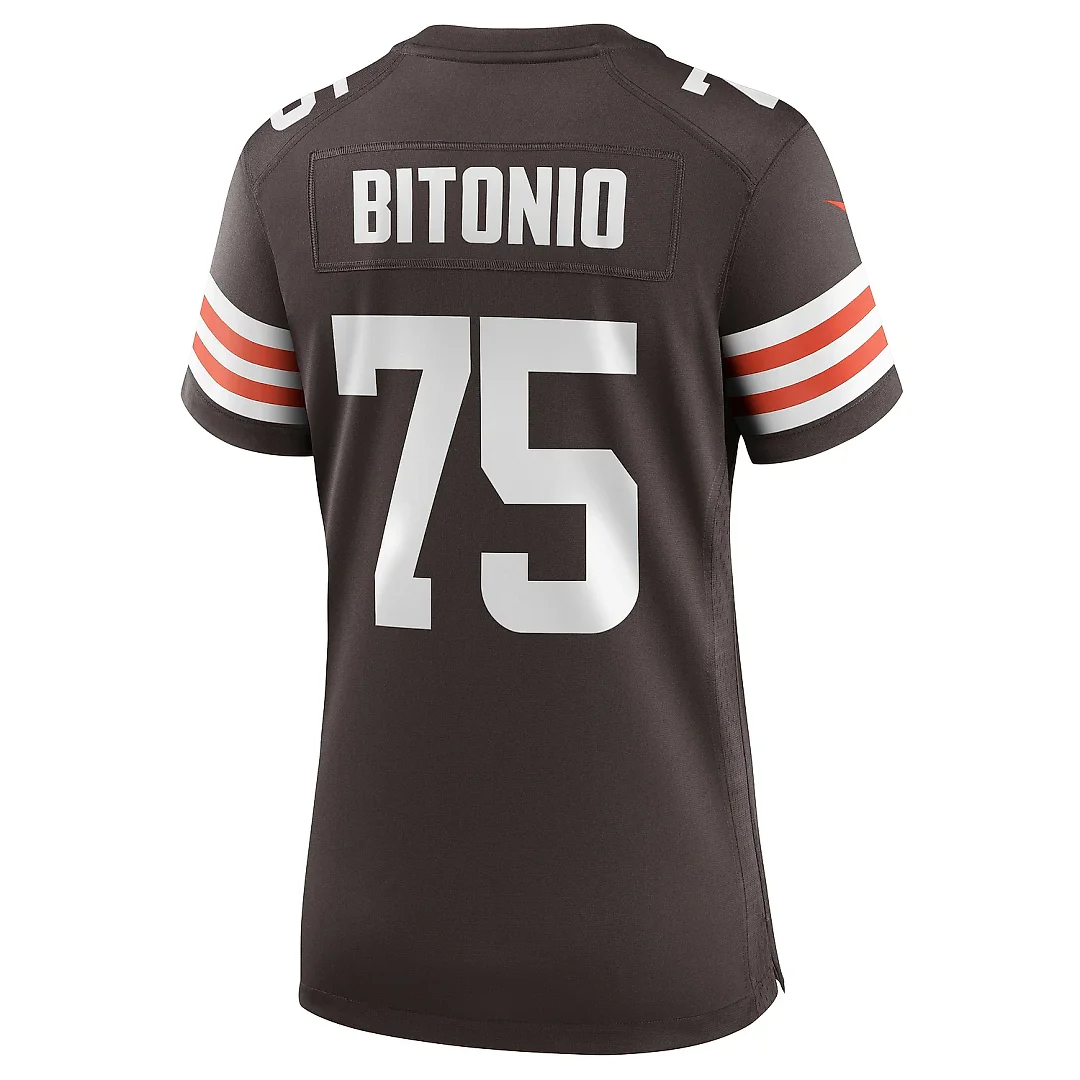 Zennovawear Women's Cleveland Browns Joel Bitonio Brown Game Jersey