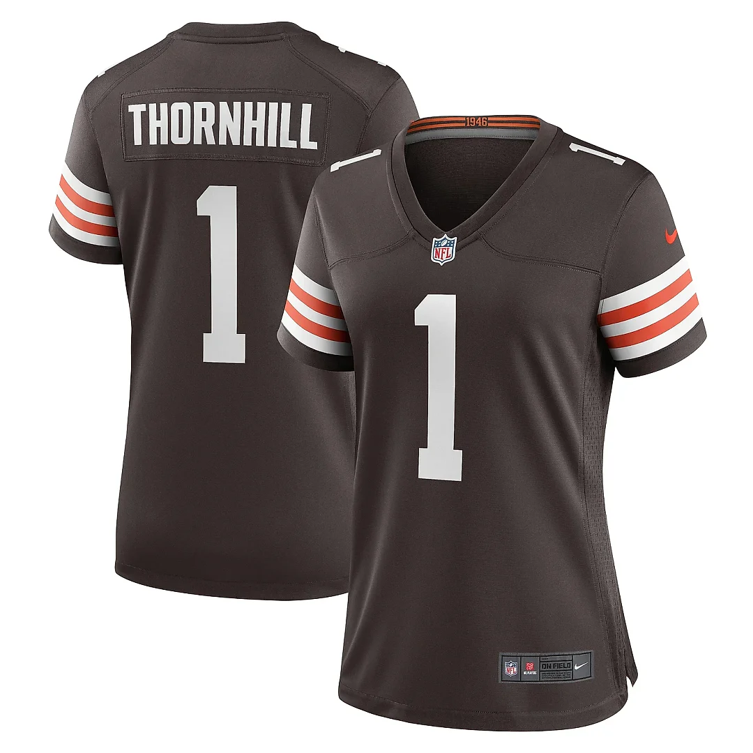 Zennovawear Women's Cleveland Browns Juan Thornhill Brown Team Game Jersey