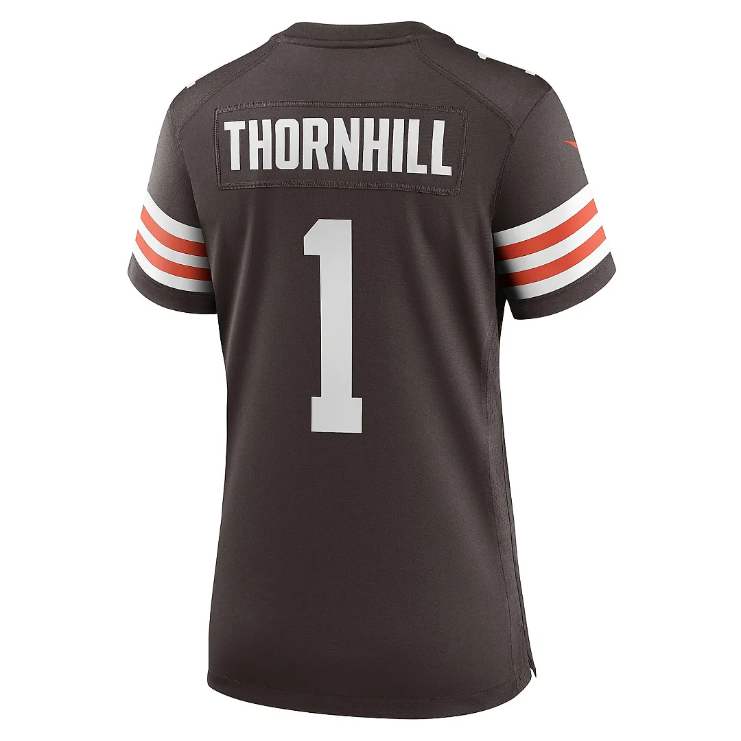Zennovawear Women's Cleveland Browns Juan Thornhill Brown Team Game Jersey