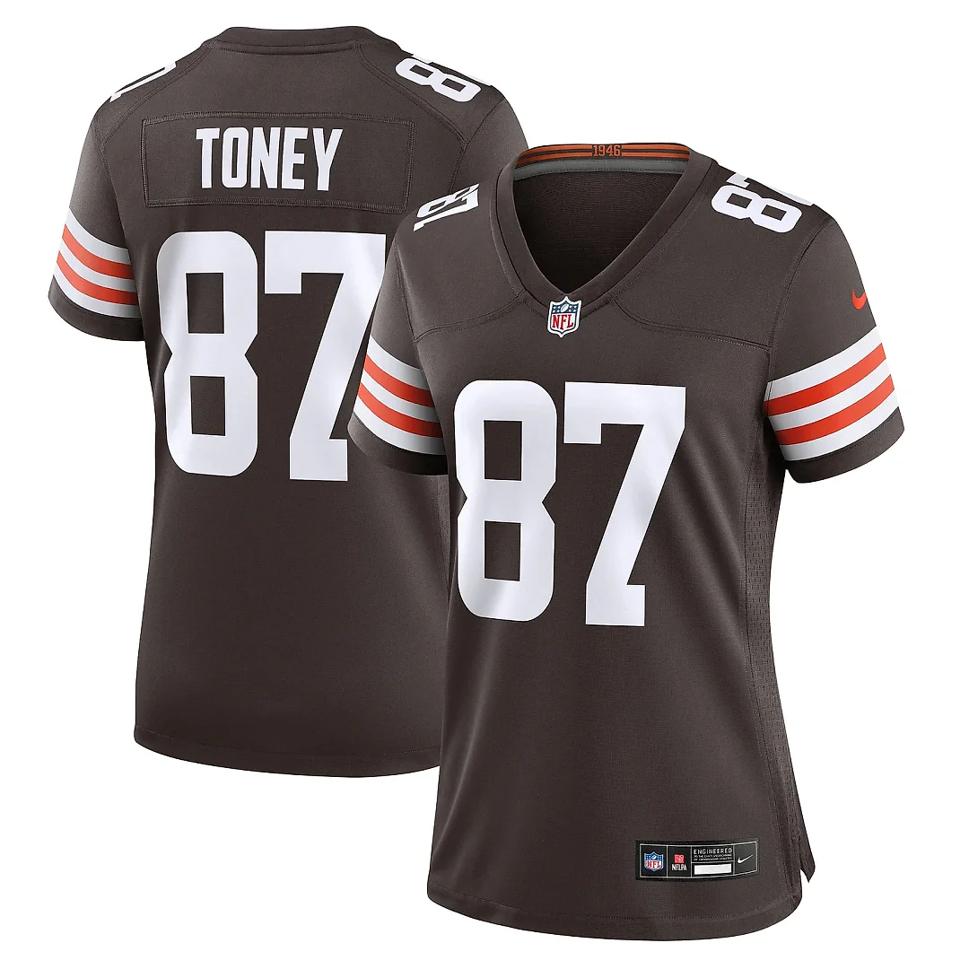 Zennovawear Women's Cleveland Browns Kadarius Toney Brown Team Game Jersey