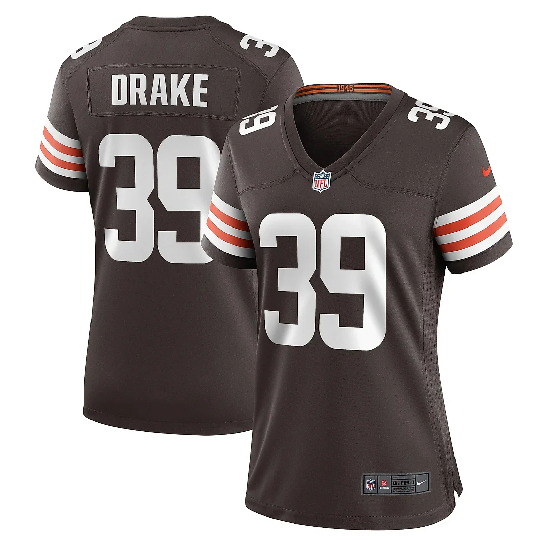 Zennovawear Women's Cleveland Browns Kenyan Drake Brown Game Jersey