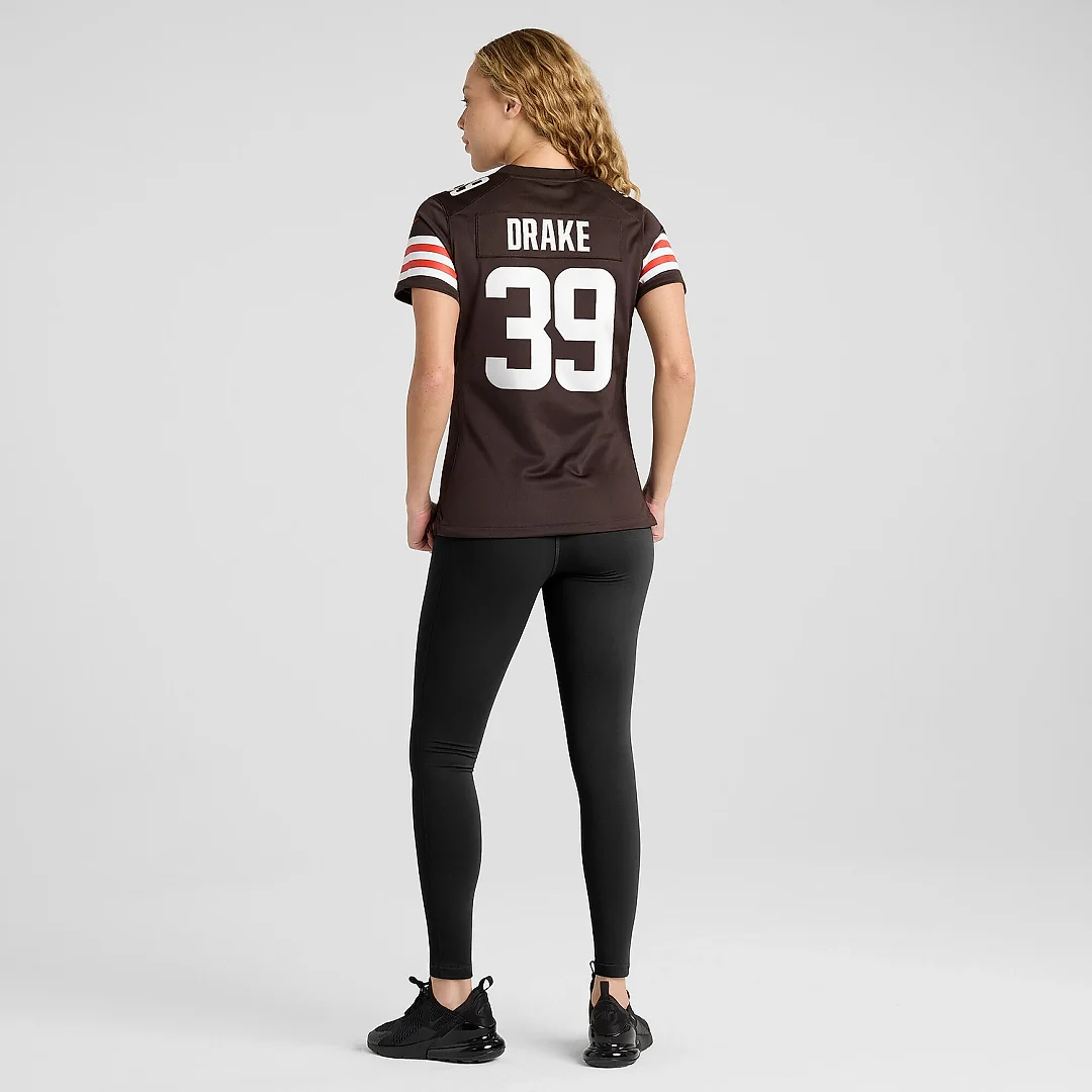 Zennovawear Women's Cleveland Browns Kenyan Drake Brown Game Jersey