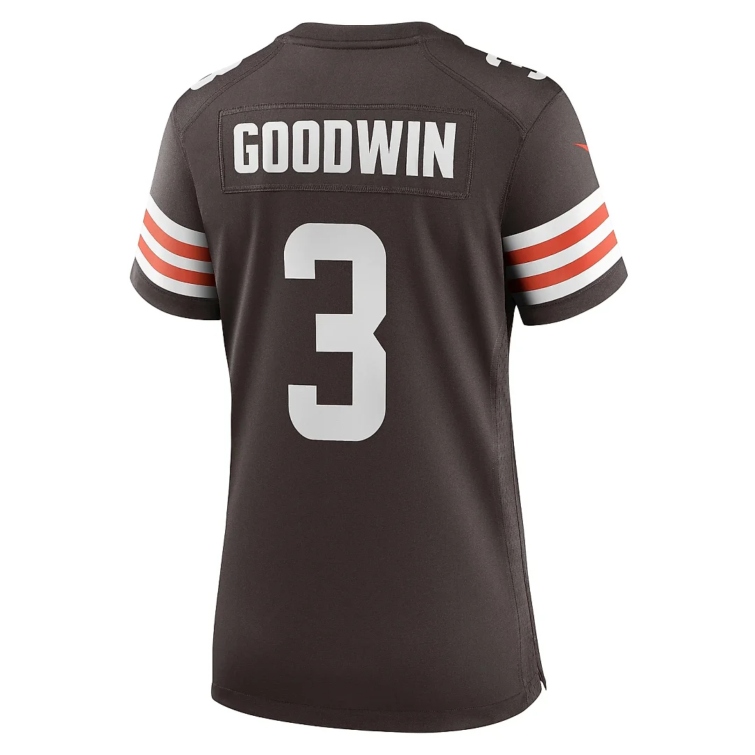 Zennovawear Women's Cleveland Browns Marquise Goodwin Brown Game Jersey