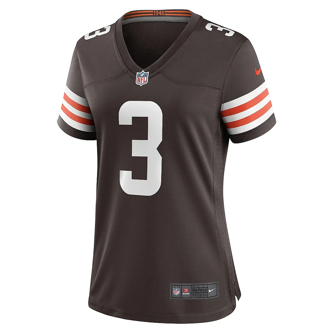 Zennovawear Women's Cleveland Browns Marquise Goodwin Brown Team Game Jersey