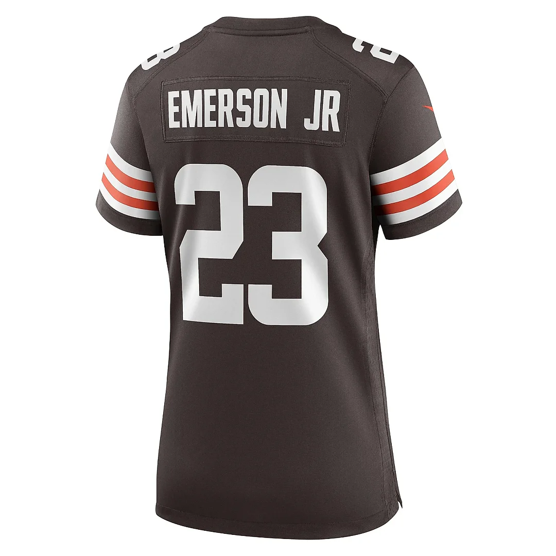 Zennovawear Women's Cleveland Browns Martin Emerson Jr. Brown Game Player Jersey