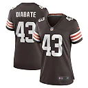 Zennovawear Women's Cleveland Browns Mohamoud Diabate Brown Team Game Jersey