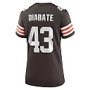 Zennovawear Women's Cleveland Browns Mohamoud Diabate Brown Team Game Jersey