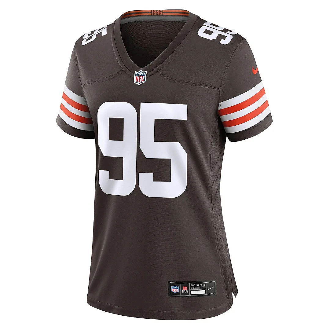 Zennovawear Women's Cleveland Browns Myles Garrett Brown Game Jersey