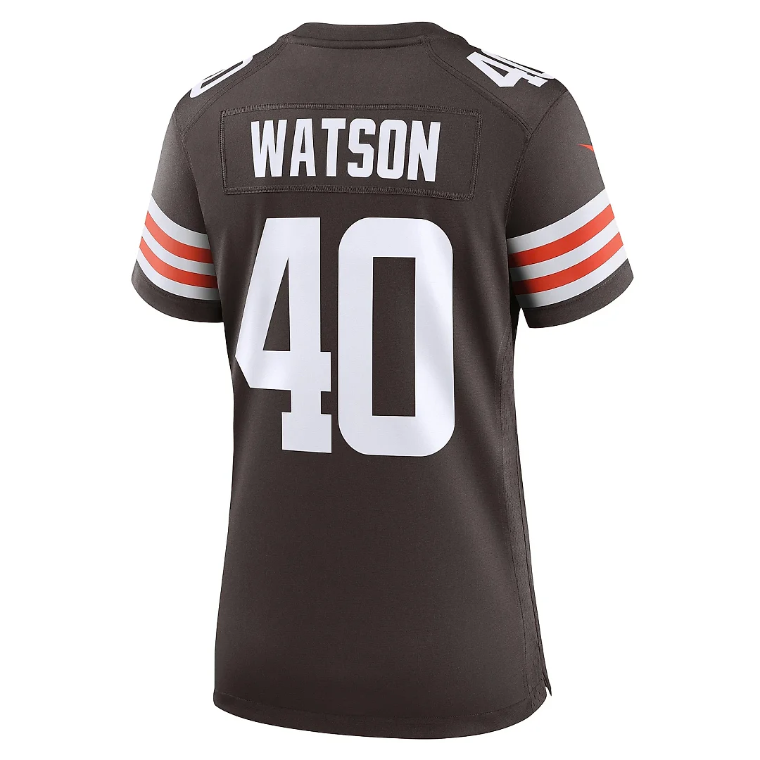 Zennovawear Women's Cleveland Browns Nathaniel Watson Brown Game Jersey