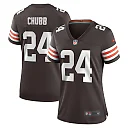 Zennovawear Women's Cleveland Browns Nick Chubb Brown Team Game Jersey