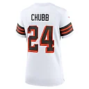 Zennovawear Women's Cleveland Browns Nick Chubb White Alternate Game Jersey
