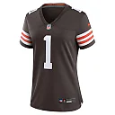 Zennovawear Women's Cleveland Browns Number 1 Bride Brown Game Jersey