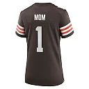 Zennovawear Women's Cleveland Browns Number 1 Mom Brown Game Jersey