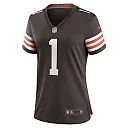 Zennovawear Women's Cleveland Browns Number 1 Mom Brown Game Jersey
