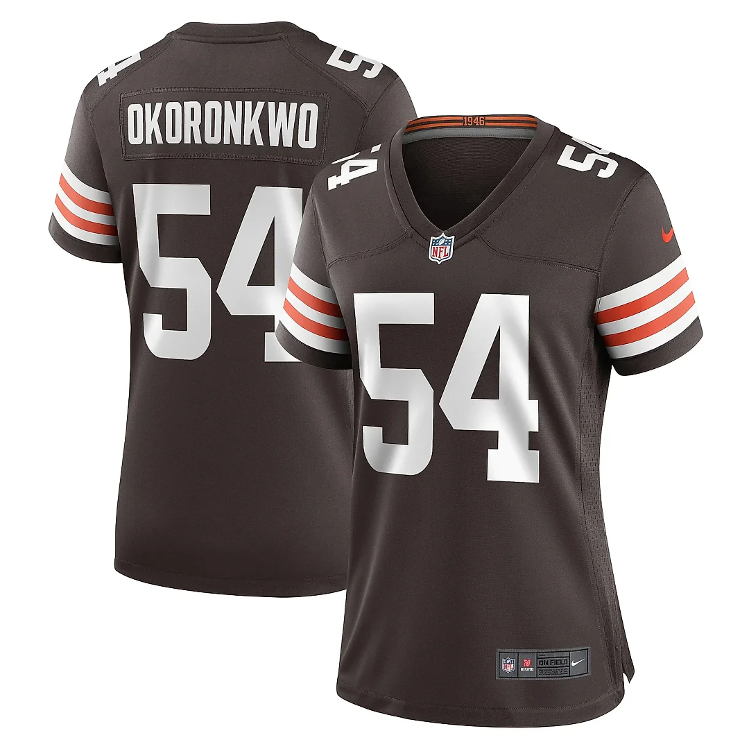Zennovawear Women's Cleveland Browns Ogbonnia Okoronkwo Brown Game Player Jersey